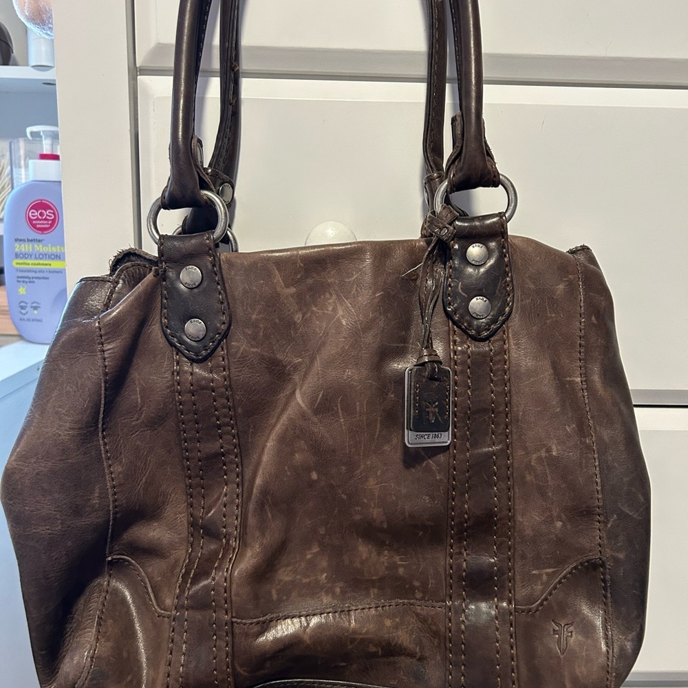 Frye Distressed Brown Leather Bag